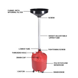 Aain Portable Waste Oil Drain Tank 18 Gallon with Steel Waste Oil Container, Adjustable Funnel Height, Oil Changing, Oil Dolly for Car Fluid Fuel Transfer Drainage