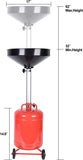 Aain 5 Gallon Oil Drain Portable Steel Oil Drain, Waste Oil Drain Tank with Wheel, Adjustable Height 32 Inch to 62 Inch