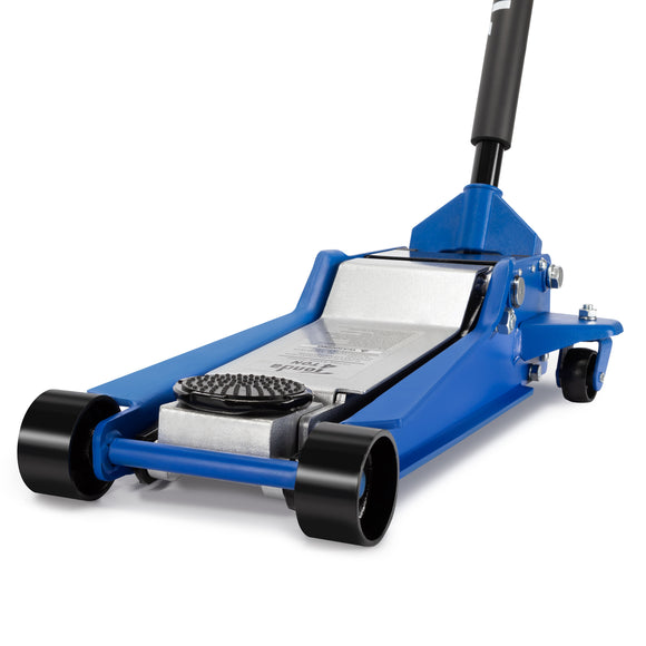 Aain 4 Ton (8,000 lb) Hydraulic Low Profile Floor Jack with Dual Piston Quick Lift Pump, Built-in Safety Valve, Heavy-Duty Service Jack for Cars, Trucks, and SUVs, Blue