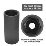 Aain 12-Piece 3/8 Inch Drive Deep Impact Socket Set, Cr-V Steel, 6-Point | SAE 5/16" To 1"