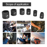 Aain 12-Piece 3/8 Inch Drive Shallow Impact Socket Set, Cr-V Steel, 6-Point | SAE 5/16" To 1"