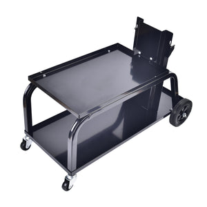 AAIN Two Tier Universal MIG Welding Cart with Wheels and Tank Storage, Heavy Duty Rolling Workshop Organizer Welding Cart for TIG MIG Welder and Plasma Cutter, 110Lbs Capacity
