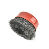 Aain 4PCS 3 Inch Carbon Steel Crimped Wire Wheel Cup Brush Set for Grinders, Coarse Crimped with 5/8-Inch-11 Threaded Arbor, Max RPM 12,500, Light-Duty Conditioning for Metal, Rust Removal, Abrasives