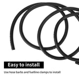 Aain 3/8" Fuel line, rubber tubing for fuel and water, durable NBR construction, wide application for boats, cars, lawnmowers; includes fuel line clamp, ensuring smooth fuel delivery (3/8"10FT)