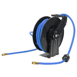 Aain Retractable Air Hose Reel With 3/8" Inch x 50' Ft, Heavy Duty Steel Hose Reels, Auto Rewind Pneumatic,Industrial Grade Rubber Hose Wall Mount
