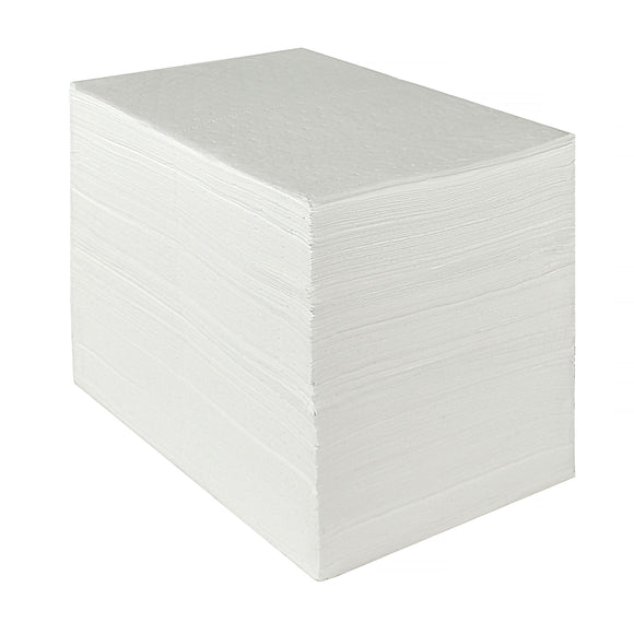 AAIN 15x20 in Oil Absorbent Pads, 200 Pcs White Heavy Weight Oil-Only Absorbent Pad,Used for Oil Spill Cleaning in Garage Workshop, Reusable, Washable, Durable