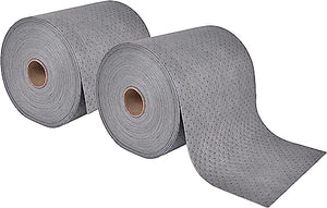 Aain 2pack Heavy Duty Oil Absorbent Pads, Oil Maintenance Mat Roll for All Purpose Super Absorbent Mat Roll, Gray, 150' L x 15" W.