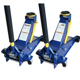 AAIN 2 Pieces of 3 Ton Heavy Duty Floor Jack, Ultra Low Profile Car Jack Stand Steel Hydraulic Service Jack with Rapid Pump Quick Lift (Fits SUVs and Extended Height Trucks Jacks)