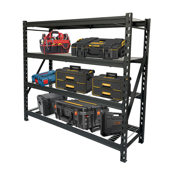 Aain 8000 LBS Heavy Duty Shelving, 77 in Ultra Wide Metal Garage Shelving Unit, 4 Tier Industrial Adjustable Shelf for Warehouse, Garage, Workshop, and Commercial Use