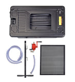 Aain 17 Gallon Oil Drain Pan Caddy, Low Profile Portable Waste Oil Change Pan for Truck, Car, with 8 Feet Evacuation Hose