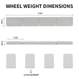 Click to see full view Aain 1oz, Grey, Adhesive Stick on Wheel Weights, EasyPeel Type. Cars, Trucks, SUVs, Motorcycles, Low Profile, 36 Strips/Box,144pcs