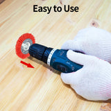 Aain 5 Pack Abrasive Filament Nylon Wire Drill Wheel and Cup Brush Set with 1/4" Drill Shank for Removing Rust, Corrosion Nylon Drill Brush Kit for Angle Grinder