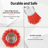 Aain 5 Pack Abrasive Filament Nylon Wire Drill Wheel and Cup Brush Set with 1/4" Drill Shank for Removing Rust, Corrosion Nylon Drill Brush Kit for Angle Grinder