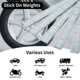 Aain 1/2 oz, zinc-Coated, Adhesive Stick on Wheel Weights, EasyPeel Type. Cars, Trucks, SUVs, Motorcycles, Low Profile, 24 Strips/Box,144pcs