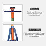 Aain Underhoist Tripod Stand 2 Ton Capacity High Lift Jack Stand Reach Under Hoist Stand High-Position Lift Range,Height up to 80 Inches, 24.4 Inch Triangle Base