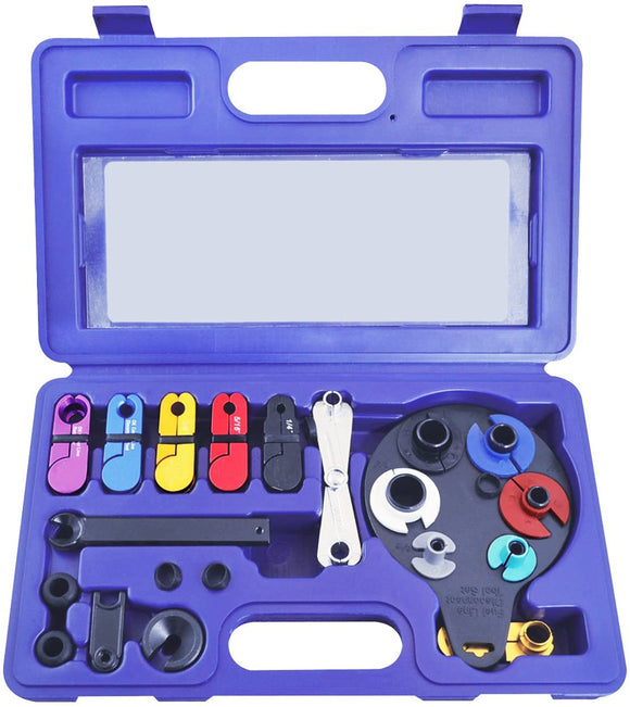 Eisen MKT021 18 pc Master Quick Disconnect Tool Kit, Automotive AC Fuel Line And Transmission Oil Cooler Line, Includes Scissor Type Remover, Compatible With Most Ford Chevy GM Models