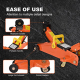 Aain 1.5-Ton Hydraulic Floor Jack - Heavy Duty Car Lift for Professional and Home Use, with Safety Release Valve and Large Saddle for Stability.