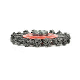 Aain 2 Pack Steel Wire Wheel Brush Knotted Wire Brush 4 inch for Cleaning Rust, Stripping and Abrasive, for Drill Attachment