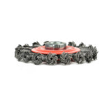Aain 4 Pack Steel Wire Wheel Brush Knotted Wire Brush 4 inch for Cleaning Rust, Stripping and Abrasive, for Drill Attachment