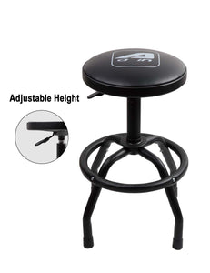 Aain 250-Pound Adjustable Height Bar Stool, Pneumatic Swivel Bar Stool, 360 Degree Swivel, Heavy Duty Steel Frame Stool Perfect for Home, Bar, Garage and Shop, Black
