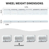 Aain 1/2 oz, zinc-Coated, Adhesive Stick on Wheel Weights, EasyPeel Type. Cars, Trucks, SUVs, Motorcycles, Low Profile, 24 Strips/Box,144pcs