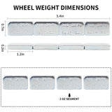 Aain 1oz, zinc-Coated, Adhesive Stick on Wheel Weights, EasyPeel Type Tire Wheel Weight for Cars, Trucks, SUVs, Motorcycles, Low Profile, 36 Strips/Box,144pcs