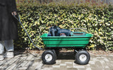 Aain Heavy Duty 600 lbs Capacity 4 Cubic Feet Steel Construction Garden Wheelbarrow,Dual-Wheel Garden Cart for Various Outdoor Tasks