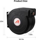 Aain heavy duty hose garden hose reels for outside with 66ft auto rewind water hose, adjustable length, wall-mounted 180° rotation garden hose reel - fairy garden accessories