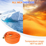 AAIN Garden Hose 5/8 in. x 50 ft, Heavy Duty Hybrid Garden Lead-Free Water Hose with 3/4in Male & Female Solid Brass Fittings, 150 PSI, Kink Resistant, All-Weather Flexible Rubber Hose for Backyard
