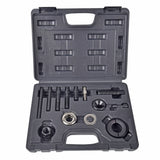 Aain 14 PCS Power Steering Line Disconnect Pulley Puller Removal and Installer Tool Kit, AC Automotive Remover Set for Water Vacuum Pump and alternator pulleys for GM/FORD/CHRYSLER, Black