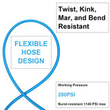 AAIN 1/4"100ft*PU Hybrid Air Compressor Hose with Bend Restrictors, All-Weather Flexibility, Kink-Resistant Design, MNPT Brass Fittings, for Air Tools, Pneumatic Systems, Automotive & Industrial Use
