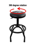 Aain 250-Pound Adjustable Height Bar Stool, Pneumatic Swivel Bar Stool, 360 Degree Swivel, Heavy Duty Steel Frame Stool Perfect for Home, Bar, Garage and Shop, Black