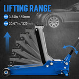 Aain 4 Ton (8,000 lb) Hydraulic Low Profile Floor Jack with Dual Piston Quick Lift Pump, Built-in Safety Valve, Heavy-Duty Service Jack for Cars, Trucks, and SUVs, Blue