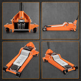 Aain 4 Ton Hydraulic Garage Floor Jack - Heavy Duty Low Profile Car Lift with Dual Piston Pump, 3" to 20" Lifting Range, and Built-in Safety Valve for Overload Protection