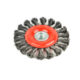 Aain 4 Pack Steel Wire Wheel Brush Knotted Wire Brush 4 inch for Cleaning Rust, Stripping and Abrasive, for Drill Attachment