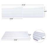 Aain Heavy Duty PVC 48 inch Slat Wall Panel,Track Wall Organizer Storage System For Garage with 6 Pieces Hooks for Tools and Sports Storage, 2 Pack