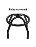 Aain 250-Pound Adjustable Height Bar Stool, Pneumatic Swivel Bar Stool, 360 Degree Swivel, Heavy Duty Steel Frame Stool Perfect for Home, Bar, Garage and Shop, Black