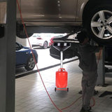 Aain 5 Gallon Oil Drain Portable Steel Oil Drain, Waste Oil Drain Tank with Wheel, Adjustable Height 32 Inch to 62 Inch