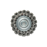 AAIN 20 Pieces - 3 Inch Twisted Knotted Wheel Cup Brush with 5/8"-11 Threaded Arbor for Angle Grinder, Max RPM 12,500, Heavy-Duty Conditioning for Metal - 0.020in Carbon Steel for Rust Removal, Abrasives