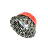 AAIN 60 Pieces - 3 Inch Twisted Knotted Wheel Cup Brush with 5/8"-11 Threaded Arbor for Angle Grinder, Max RPM 12,500, Heavy-Duty Conditioning for Metal - 0.020in Carbon Steel for Rust Removal, Abrasives