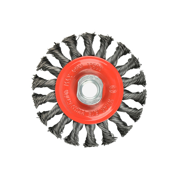 Aain 60 Pack Steel Wire Wheel Brush,Knotted Wire Brush 4 inch for Cleaning Rust, Stripping and Abrasive, for Drill Attachment
