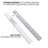 Aain 2 Boxes 1/4oz, 0.25oz, Grey, Adhesive Stick on Wheel Weights, EasyPeel Type, Ultra Slim Low Profile Wheel Weights for Cars, Trucks, SUVs, Motorcycles. 144oz/Box, 1152pcs