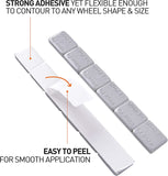 AAIN1/2oz, 0.5oz, Adhesive Stick On Wheel Weights, Gray, 9 pounds,144 oz, Easy Peel Type, Truck, SUVs, Hobbies, Crafts, Low Profile,(288pcs)