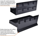 Aain 4-Pack Magnetic Tool Organizer Trays Set w/ 3 Can + 2 Wide Trays & Paper Towel Holder - Toolbox/Cabinet/Van Workshop Storage for Rolling Carts