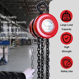 AAIN Chain Hoist ton, Manual Chain Hoist Accurate and Safe Operation, high-Quality Alloy Steel, feet Chain Length, Suitable for Industrial use, Chain, Chain Link, Electric Chain Hoist. (2T3M/10FT)