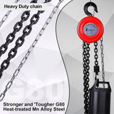 AAIN Chain Hoist ton, Manual Chain Hoist Accurate and Safe Operation, high-Quality Alloy Steel, feet Chain Length, Suitable for Industrial use, Chain, Chain Link, Electric Chain Hoist. (2T3M/10FT)