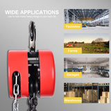 AAIN Chain Hoist ton, Manual Chain Hoist Accurate and Safe Operation, high-Quality Alloy Steel, feet Chain Length, Suitable for Industrial use, Chain, Chain Link, Electric Chain Hoist. (2T3M/10FT)