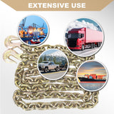 AAIN 3/8" x 10FT Heavy-Duty Steel Chain – 7100 LB Working Load Limit, Rust-Resistant, for Towing, Lifting, and Bindingooks for Transporting Towing Tie Down Binding Equipment