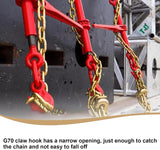 AAIN 3/8" x 10FT Heavy-Duty Steel Chain – 7100 LB Working Load Limit, Rust-Resistant, for Towing, Lifting, and Bindingooks for Transporting Towing Tie Down Binding Equipment