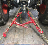 AAIN 3/8" x 10FT Heavy-Duty Steel Chain – 7100 LB Working Load Limit, Rust-Resistant, for Towing, Lifting, and Bindingooks for Transporting Towing Tie Down Binding Equipment